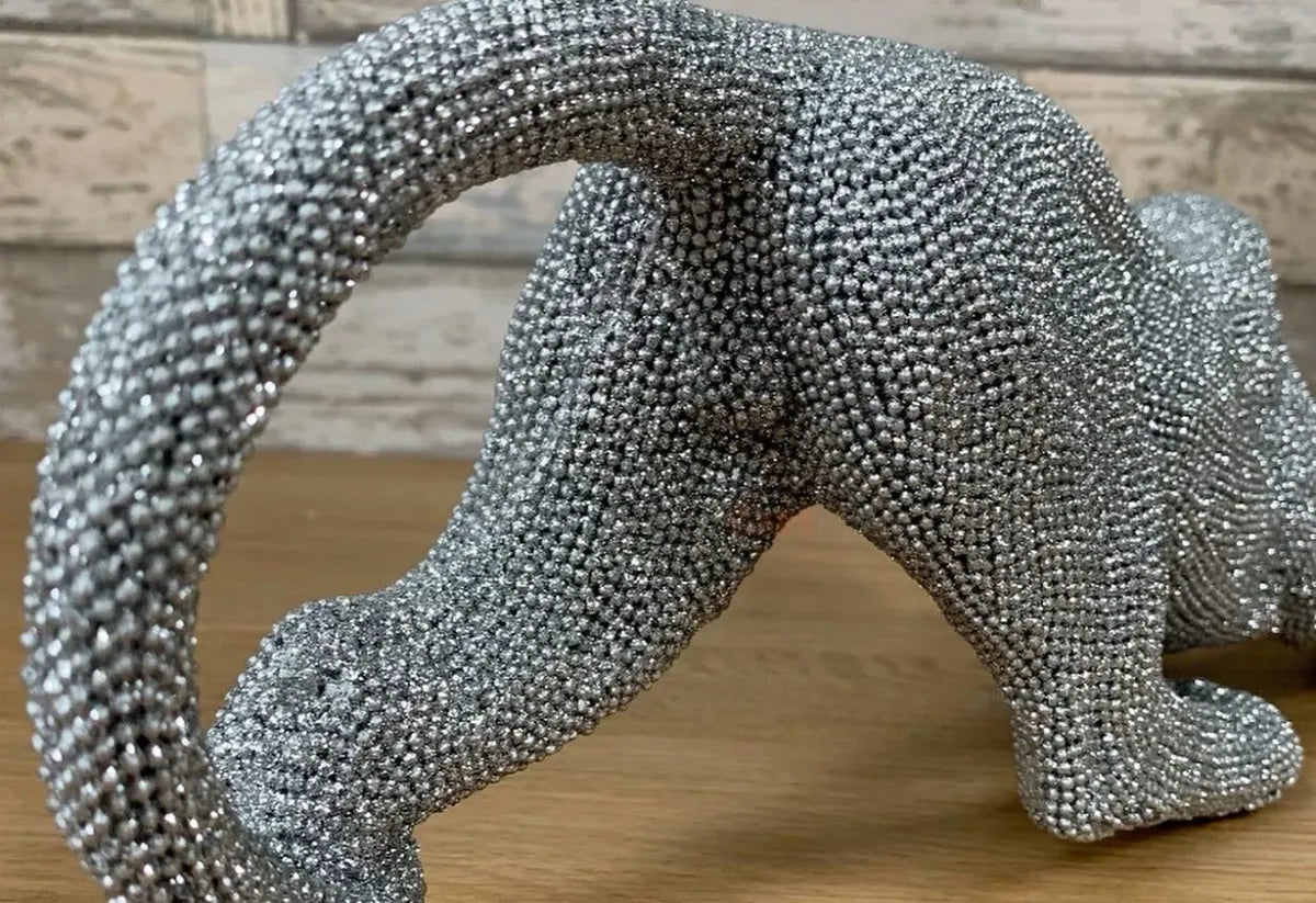 Sparkly stretching Leopard Home Ornament