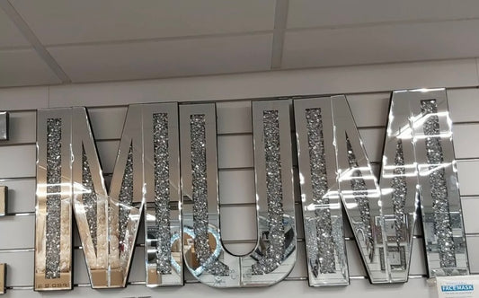 Diamond Crushed MUM WALL SIGN