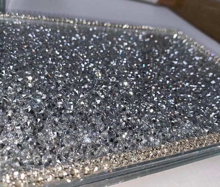 Stunning Diamond Crushed Butter Container