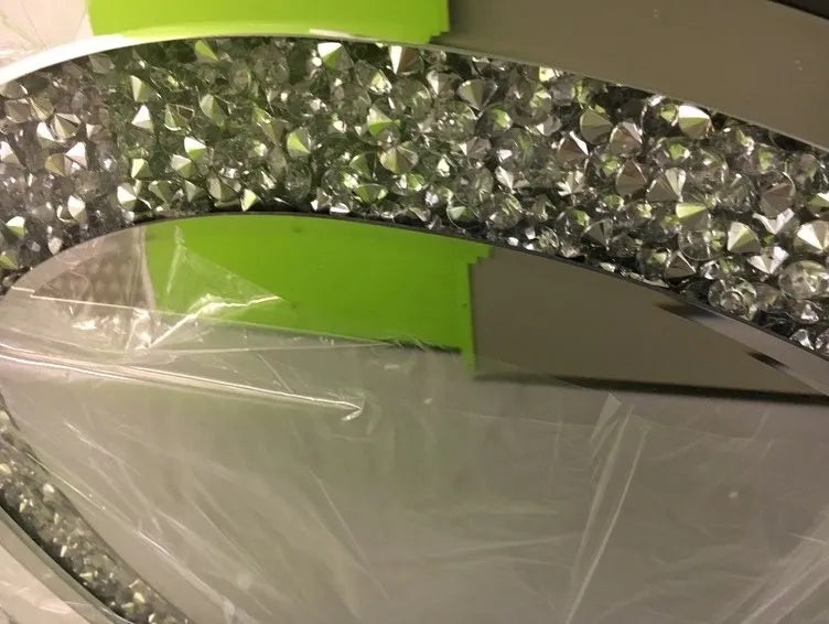 Diamond Crushed Love heart Wall Mirror