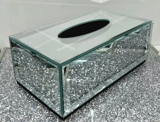 Diamond Crushed Mirror Tissue Box