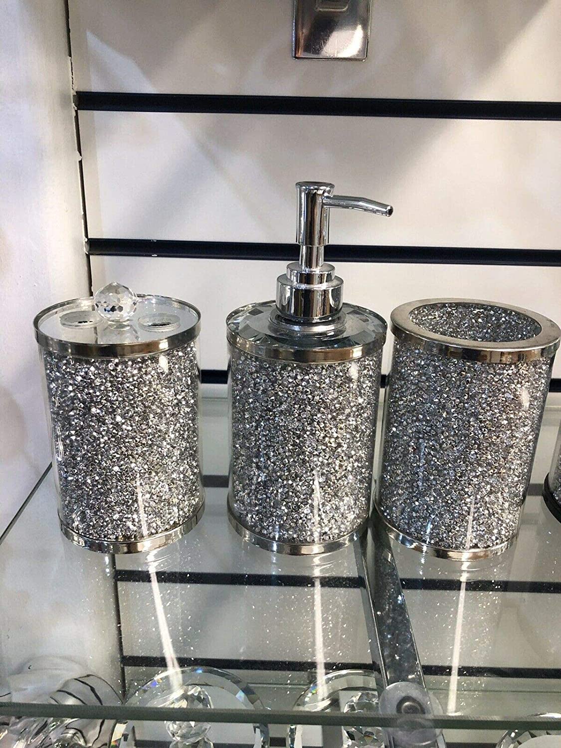 Diamond Crushed 3 pcs Bathroom set