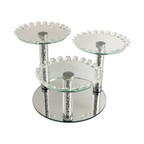 Crushed Diamond Filled Glass Trays