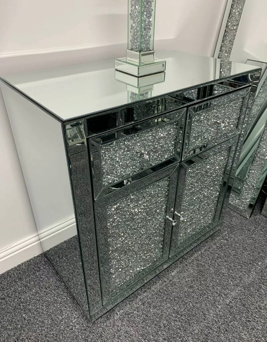 Diamond Crushed Sideboard Cabinet