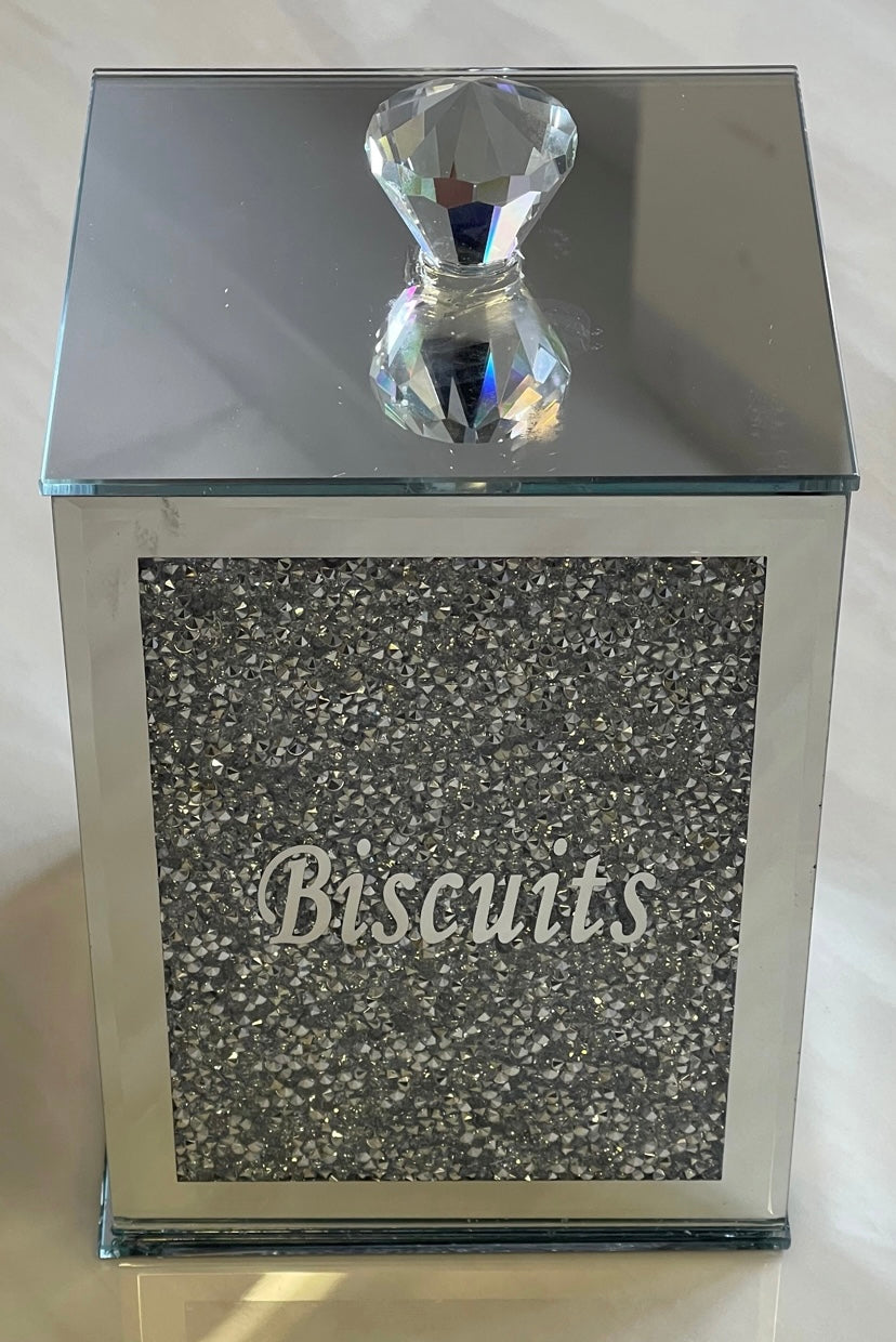 Diamond Crushed Biscuit Square Canister