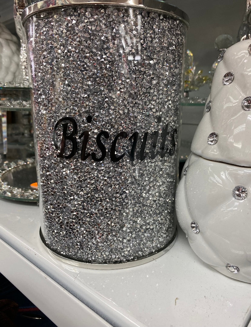Crushed Diamond Biscuit Round Jar
