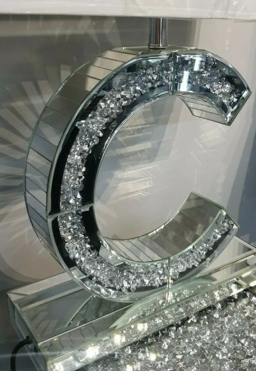 DIAMOND C MIRRORED LAMP