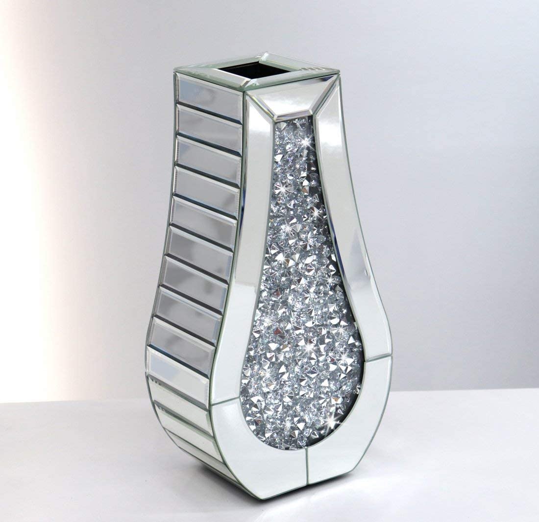 STUNNING XL DIAMOND CRUSHED VASE