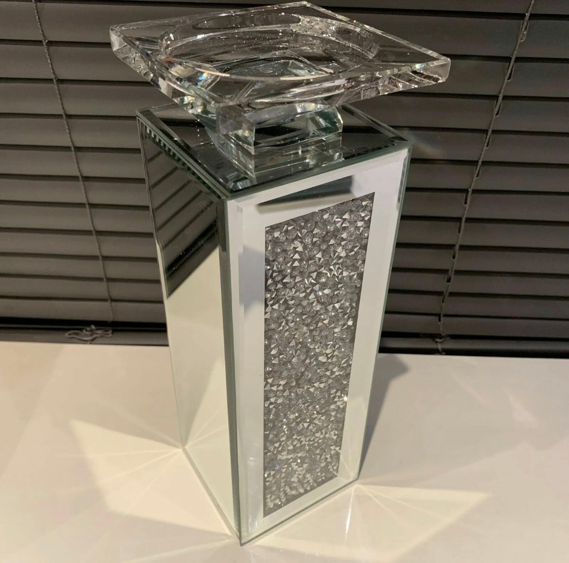 Diamond Crushed Candle Holder