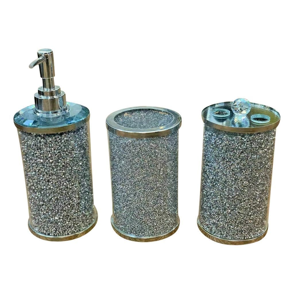 Diamond Crushed 3 pcs Bathroom set