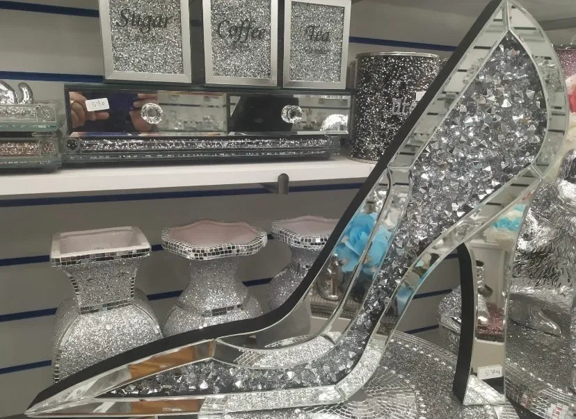 Luxury Diamond Crushed WALL Stilettos Heel
