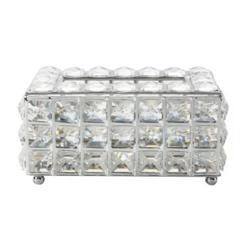 CRYSTAL GOLD/SILVER TISSUE HOLDERS