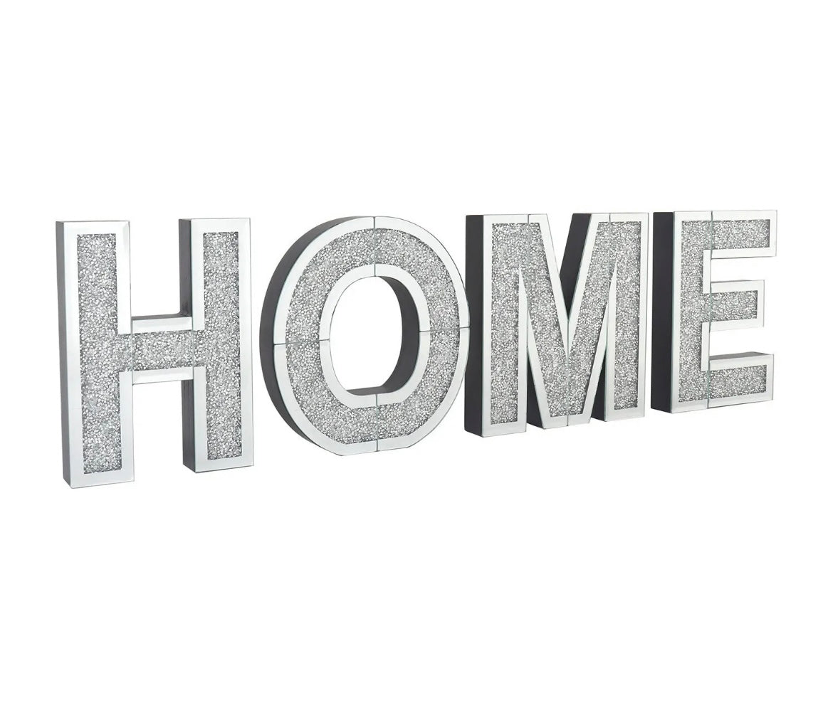 Diamond Crushed Medium Home Sign Wall/Ornament