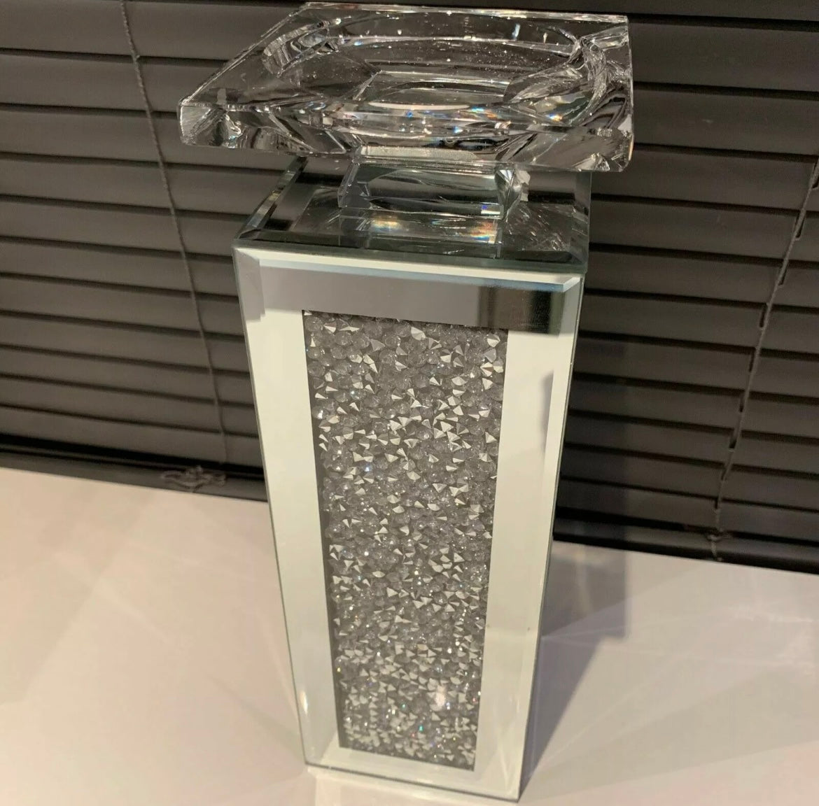 Diamond Crushed Candle Holder