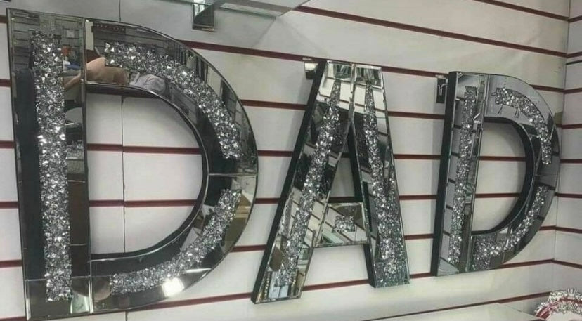 Diamond Crushed DAD WALL SIGN