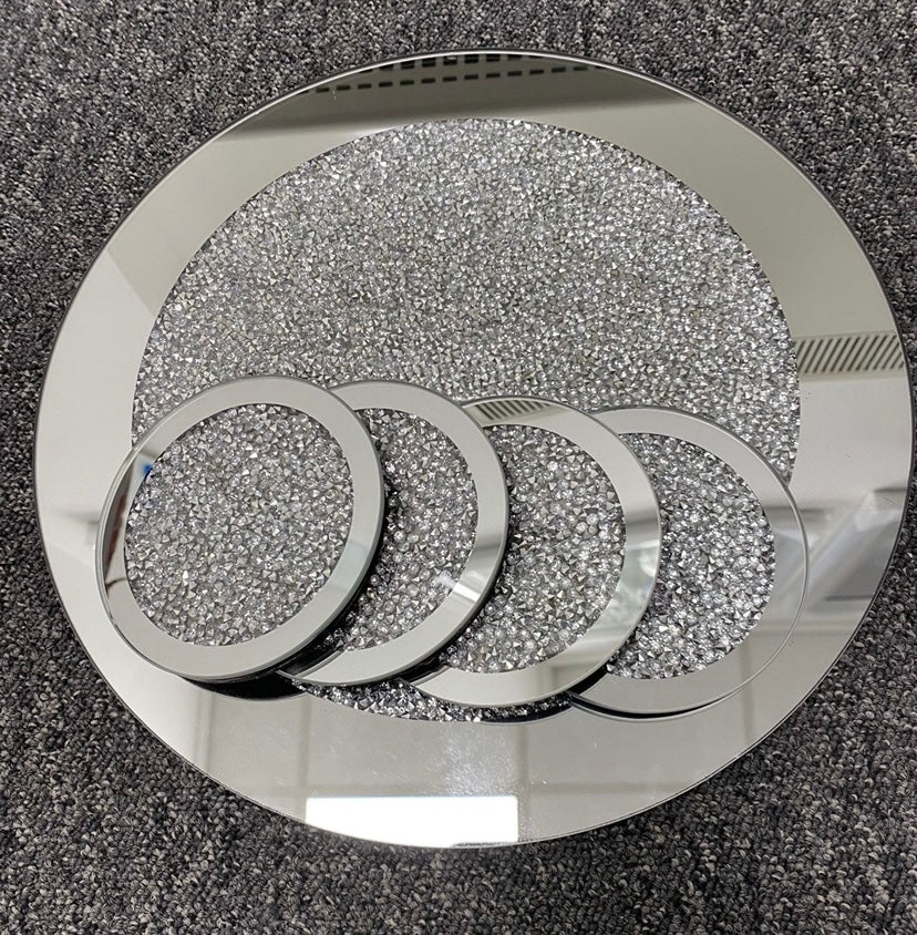 Diamond Crushed Round Coasters & placemats