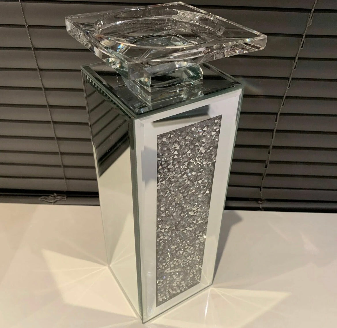 Diamond Crushed Candle Holder