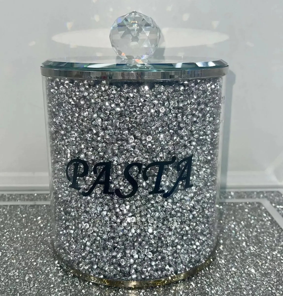 Diamond Crushed Pasta Storage Jar