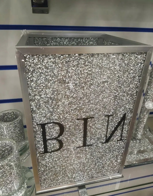 Diamond Crushed Filled glass Xl Bin