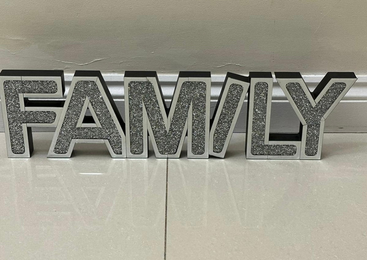 Diamond Crushed FAMILY Decor