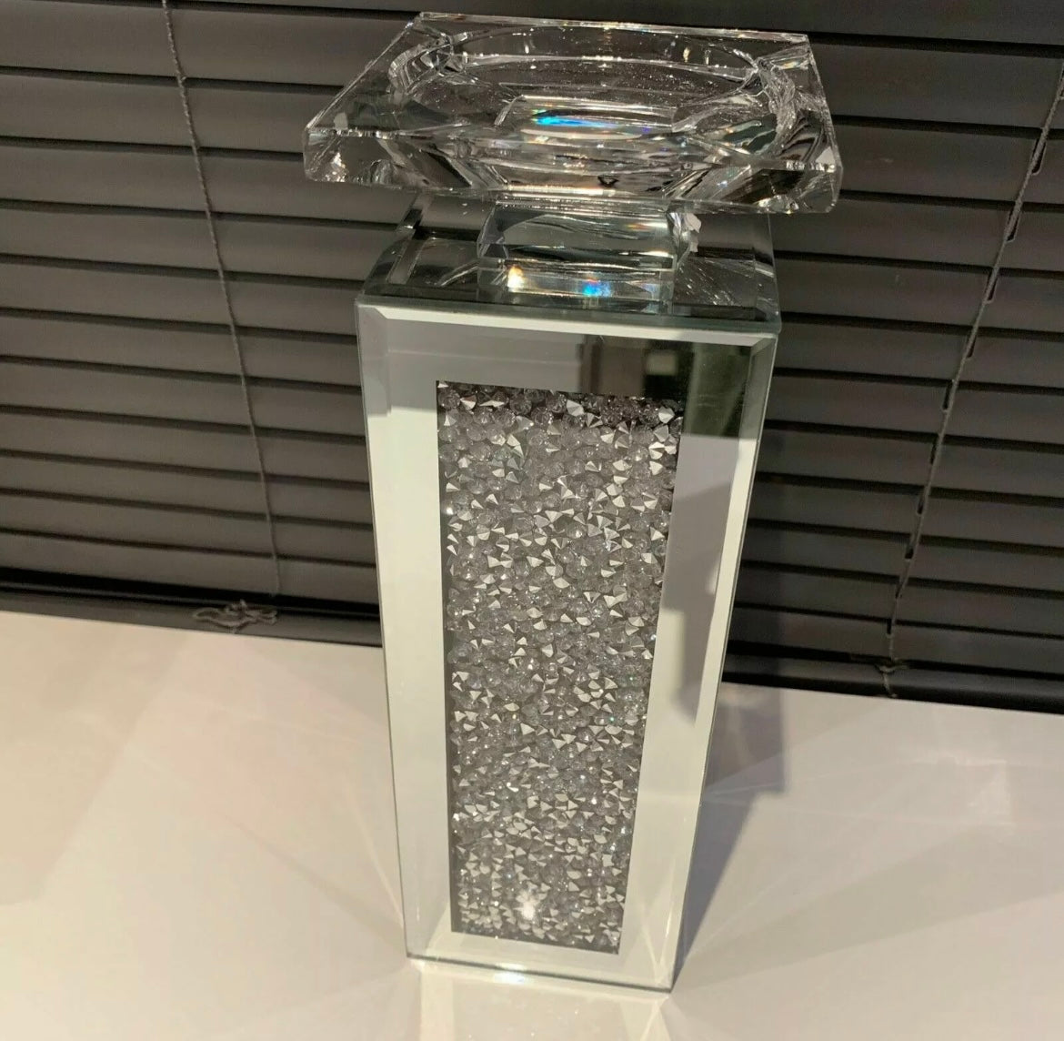 Diamond Crushed Candle Holder