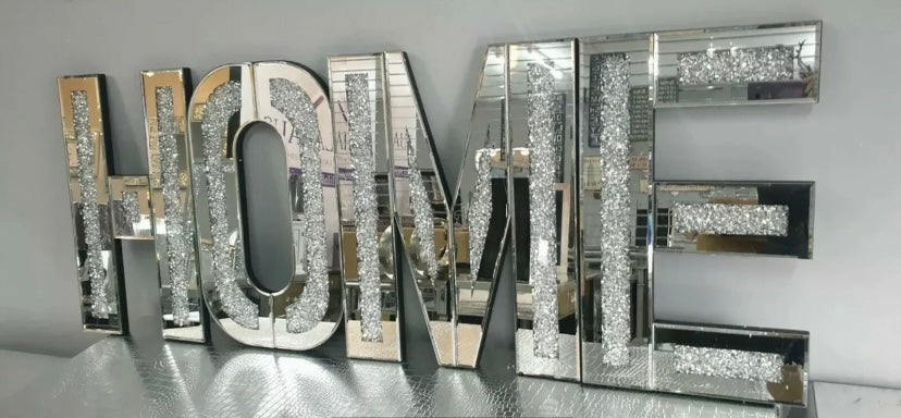 Diamond Crushed HOME WALL Letters