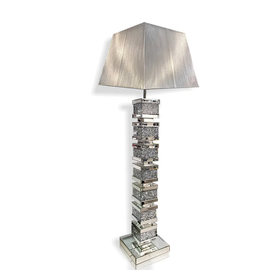 Diamond Crushed Glass Layer Floor Lamp